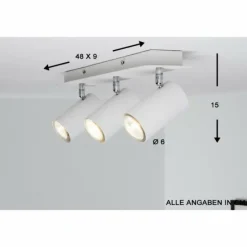Luminaires Trio Plafonnier Trio 8024 Blanc, 3 lumières* Spots Et Projecteurs