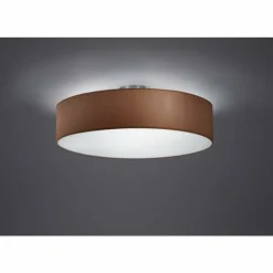 Lampes En Tissu-Luminaires Trio Plafonnier Trio 3033 Brun, Nickel mat, Rouille, 3 lumières