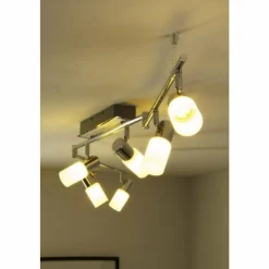 Luminaires Trio Plafonnier Trio 8214 LED Aluminium, Chrome, Acier inoxydable, 6 lumières