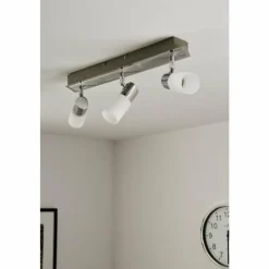 Luminaires Trio Plafonnier Trio 8214 LED Aluminium, Chrome, Acier inoxydable, 3 lumières