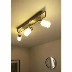 Luminaires Trio Plafonnier Trio 8214 LED Aluminium, Chrome, Acier inoxydable, 3 lumières