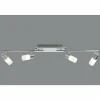 Luminaires Trio Plafonnier Trio 8214 LED Aluminium, Chrome, Acier inoxydable, 4 lumières