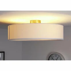 Lampes En Tissu-Luminaires Trio Plafonnier Trio 3033 Nickel mat, 3 lumières