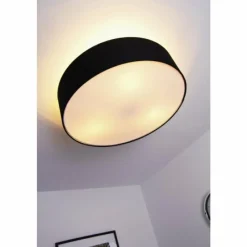 Lampes En Tissu-Luminaires Trio Plafonnier Trio 3033 Nickel mat, Noir, 3 lumières