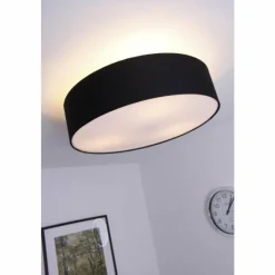 Lampes En Tissu-Luminaires Trio Plafonnier Trio 3033 Nickel mat, Noir, 3 lumières