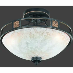Luminaires Trio Plafonnier Trio 6081 Rouille, 3 lumières