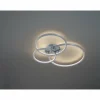 Luminaires Trio Plafonnier Trio Aaron LED Nickel mat, 1 lumière, Télécommandes, Changeur de couleurs