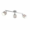 Lampes En Tissu-Luminaires Trio Plafonnier Trio AROSA Chrome, 3 lumières