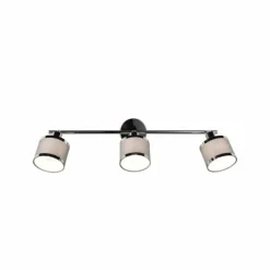 Lampes En Tissu-Luminaires Trio Plafonnier Trio AROSA Chrome, 3 lumières