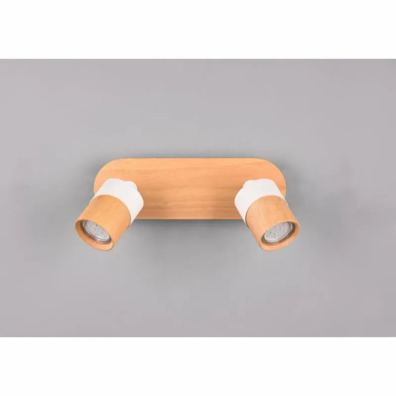 Lampes En Bois-Luminaires Trio Plafonnier Trio Aruni Écru, 2 lumières