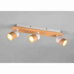 Lampes En Bois-Luminaires Trio Plafonnier Trio Aruni Écru, 3 lumières