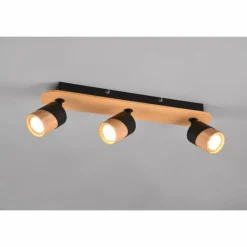 Lampes En Bois-Luminaires Trio Plafonnier Trio Aruni Écru, 3 lumières