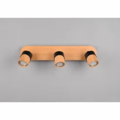 Lampes En Bois-Luminaires Trio Plafonnier Trio Aruni Écru, 3 lumières