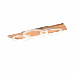 Lampes En Bois-Luminaires Trio Plafonnier Trio Barca LED Écru, Blanc, 1 lumière