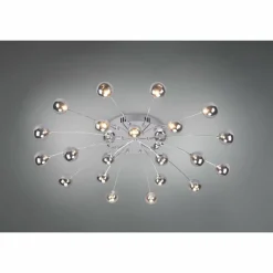 Suspension Verre Fumé-Luminaires Trio Plafonnier Trio Bullet LED Chrome, 21 lumières