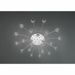 Suspension Verre Fumé-Luminaires Trio Plafonnier Trio Bullet LED Chrome, 21 lumières