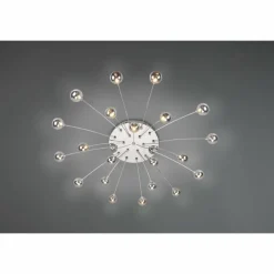 Suspension Verre Fumé-Luminaires Trio Plafonnier Trio Bullet LED Chrome, 21 lumières