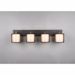 Lampes En Tissu-Luminaires Trio Plafonnier Trio Burton Noir, 4 lumières