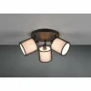 Lampes En Tissu-Luminaires Trio Plafonnier Trio Burton Noir, 3 lumières