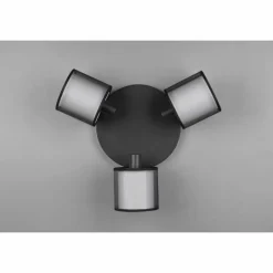 Lampes En Tissu-Luminaires Trio Plafonnier Trio Burton Noir, 3 lumières