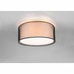 Lampes En Tissu-Luminaires Trio Plafonnier Trio Burton Noir, 3 lumières