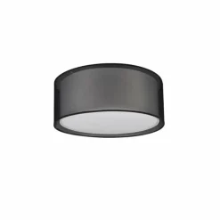 Lampes En Tissu-Luminaires Trio Plafonnier Trio Burton Noir, 3 lumières