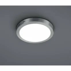 Luminaires Rustiques-Luminaires Trio Plafonnier Trio Cento LED Nickel mat, 1 lumière