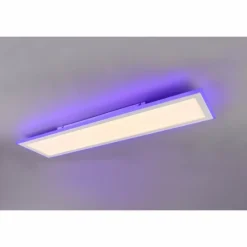 Luminaires Trio Plafonnier Trio Columbia LED Blanc, 1 lumière, Télécommandes, Changeur de couleurs* Éclairage Led