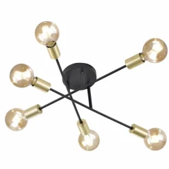 Luminaires Trio Plafonnier Trio CROSS Noir, 6 lumières* Plafonniers