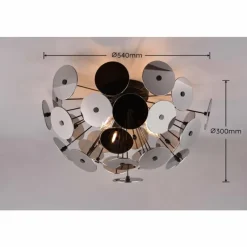 Luminaires Trio Plafonnier Trio Discalgo Noir, 3 lumières