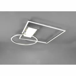 Luminaires Trio Plafonnier Trio Downey LED Nickel mat, 1 lumière, Télécommandes* Éclairage Led