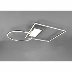 Luminaires Trio Plafonnier Trio Downey LED Nickel mat, 1 lumière, Télécommandes* Éclairage Led