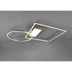 Luminaires Trio Plafonnier Trio Downey LED Nickel mat, 1 lumière, Télécommandes* Éclairage Led