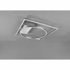 Luminaires Trio Plafonnier Trio Downey LED Nickel mat, 1 lumière, Télécommandes* Éclairage Led