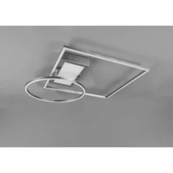 Luminaires Trio Plafonnier Trio Downey LED Nickel mat, 1 lumière, Télécommandes* Éclairage Led