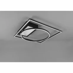 Luminaires Trio Plafonnier Trio Downey LED Noir, 1 lumière, Télécommandes* Éclairage Led