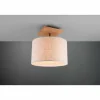 Lampes En Tissu-Luminaires Trio Plafonnier Trio Elmau Brun foncé, Nickel mat, 1 lumière