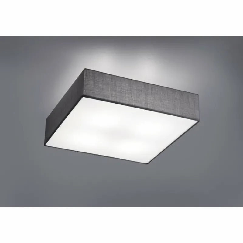 Lampes En Tissu-Luminaires Trio Plafonnier Trio Embassy Nickel mat, 4 lumières