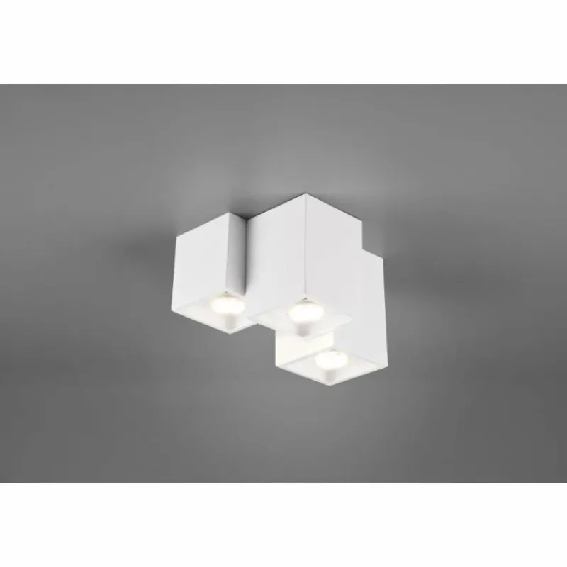 Luminaires Trio Plafonnier Trio Fernando Blanc, 3 lumières* Plafonniers