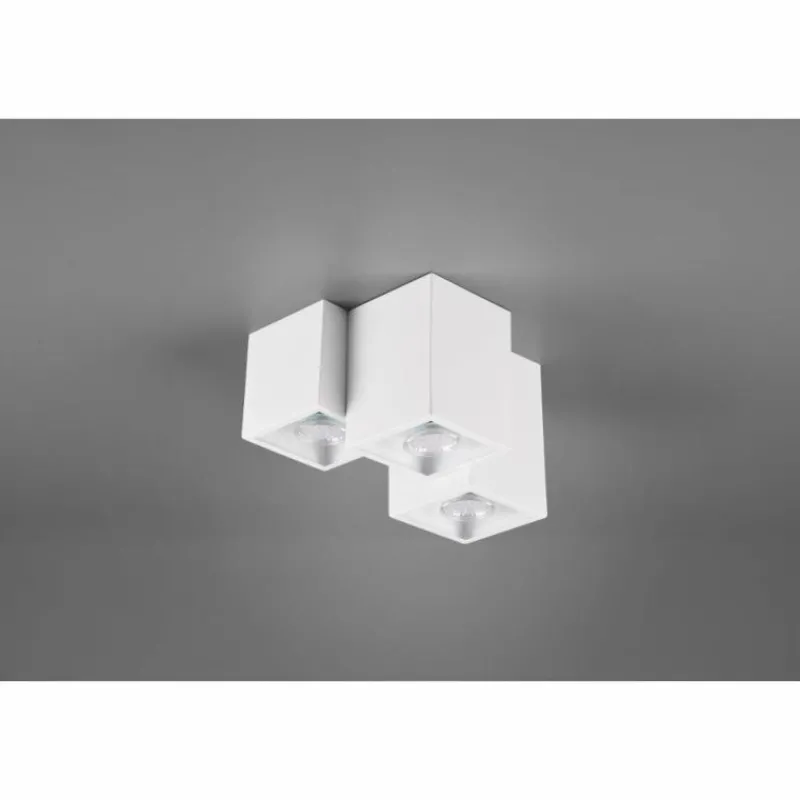 Luminaires Trio Plafonnier Trio Fernando Blanc, 3 lumières* Plafonniers