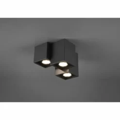 Luminaires Trio Plafonnier Trio Fernando Noir, 3 lumières* Plafonniers