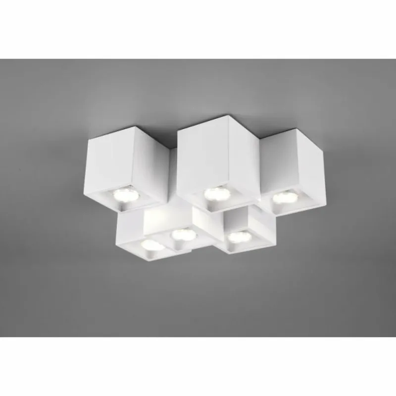 Luminaires Trio Plafonnier Trio Fernando Blanc, 6 lumières* Plafonniers