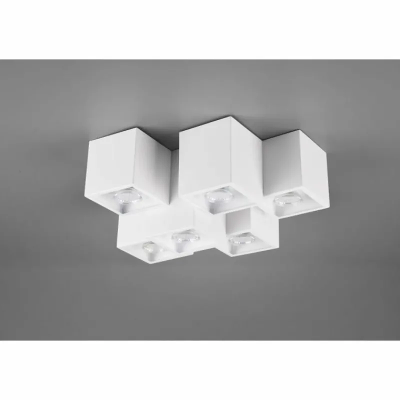 Luminaires Trio Plafonnier Trio Fernando Blanc, 6 lumières* Plafonniers