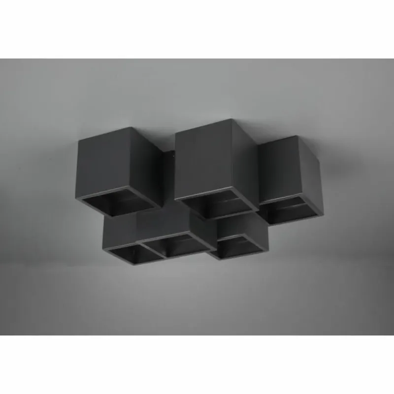 Luminaires Trio Plafonnier Trio Fernando Noir, 6 lumières* Plafonniers