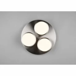 Luminaires Trio Plafonnier Trio Franklin LED Nickel mat, 3 lumières* Éclairage Led