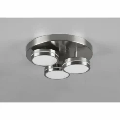 Luminaires Trio Plafonnier Trio Franklin LED Nickel mat, 3 lumières* Éclairage Led