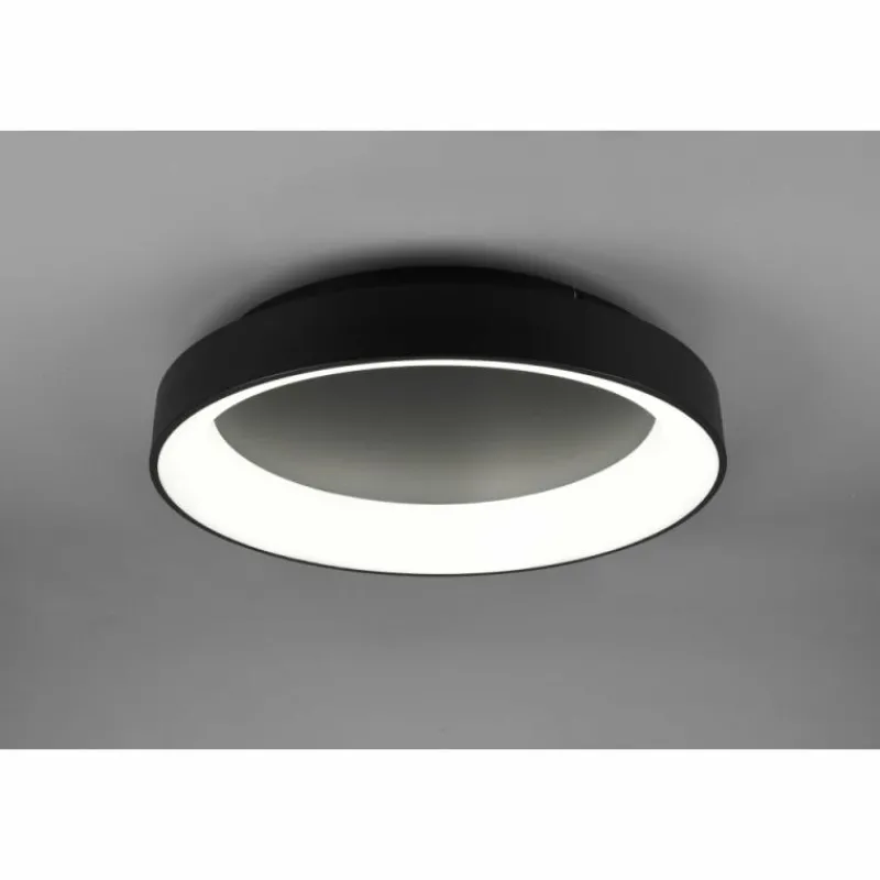 Luminaires Trio Plafonnier Trio Girona LED Noir, 1 lumière, Télécommandes* Éclairage Led