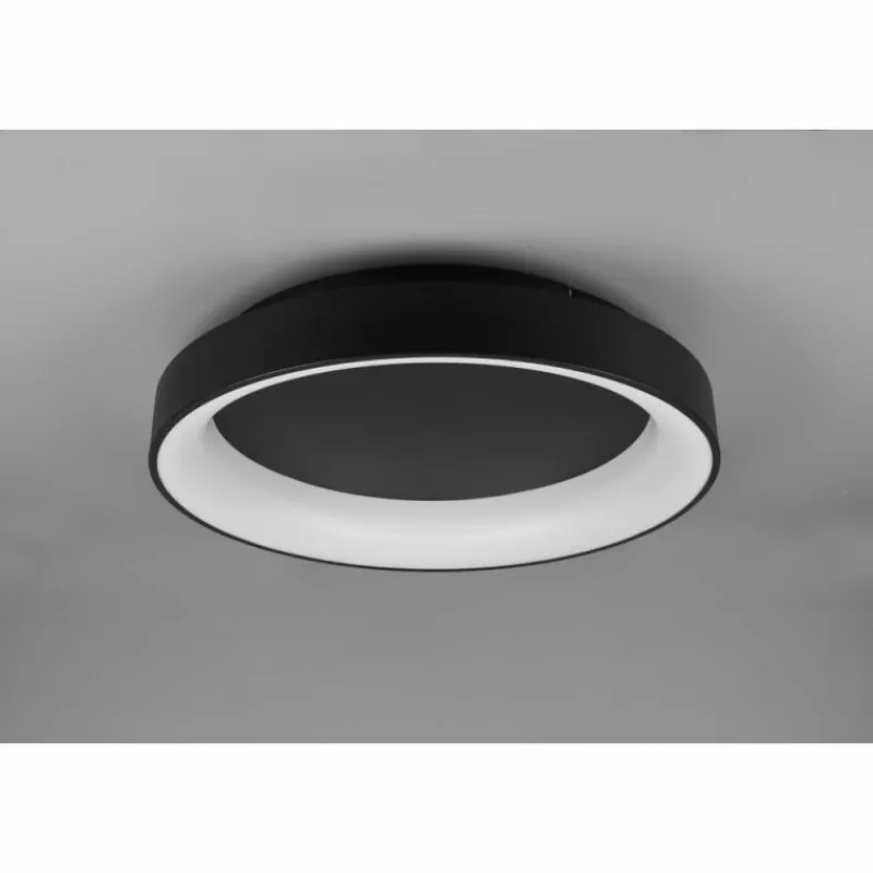 Luminaires Trio Plafonnier Trio Girona LED Noir, 1 lumière, Télécommandes* Éclairage Led