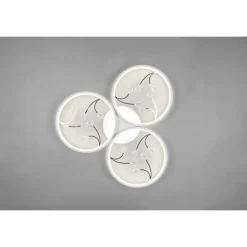 Luminaires Trio Plafonnier Trio Groovy LED Blanc, 1 lumière* Éclairage Led