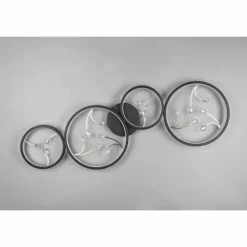 Luminaires Trio Plafonnier Trio Groovy LED Noir, 1 lumière* Éclairage Led